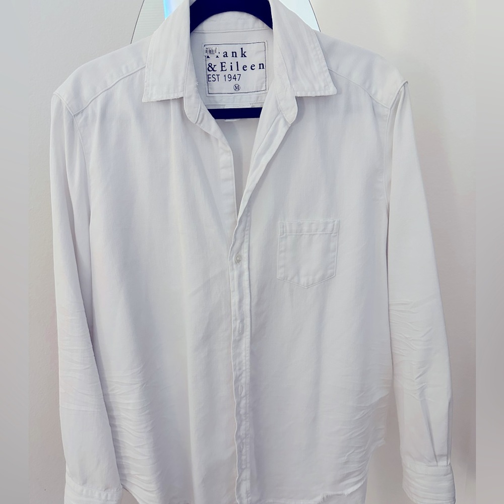 Frank & Eileen white Eileen denim shirt size Medium